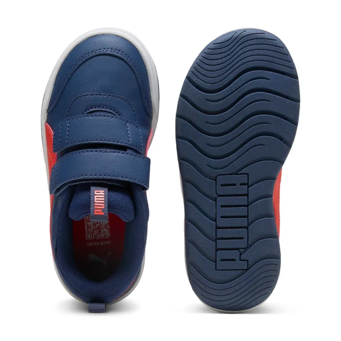 Sneakers blu da Bambino con chiusura a strappo Puma Multiflex