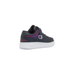 Sneakers blu da Bambino con chiusura a strappo e logo Champion