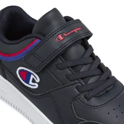 Sneakers blu da Bambino con chiusura a strappo e logo Champion