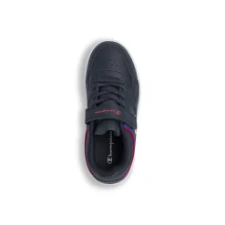 Sneakers blu da Bambino con chiusura a strappo e logo Champion