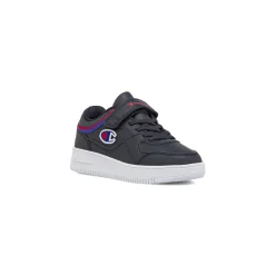 Sneakers blu da Bambino con chiusura a strappo e logo Champion