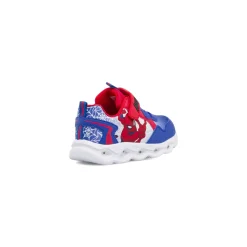Sneakers blu da Bambino con luci nella suola e strappo Spiderman