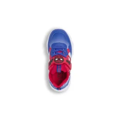 Sneakers blu da Bambino con luci nella suola e strappo Spiderman