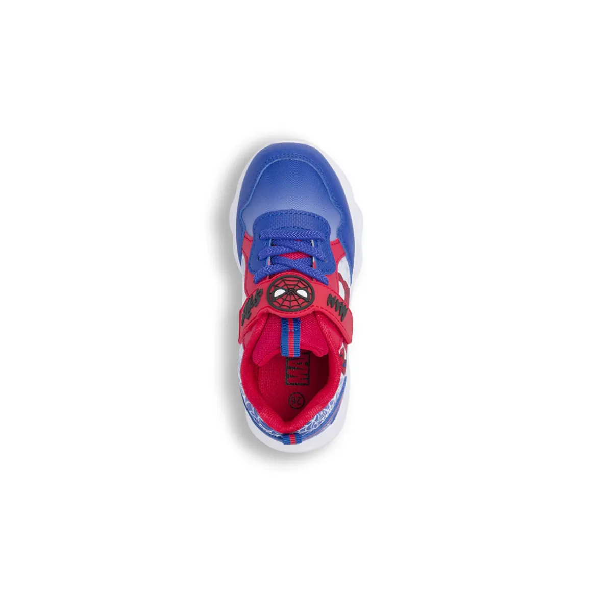 Sneakers blu da Bambino con luci nella suola e strappo Spiderman