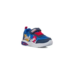 Sneakers blu da Bambino con luci nella tomaia e stampa Sonic