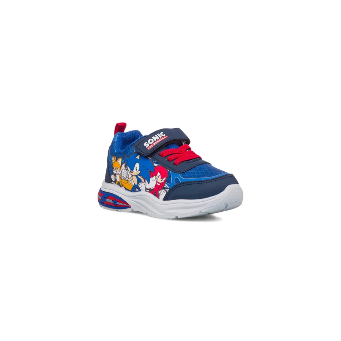 Sneakers blu da Bambino con luci nella tomaia e stampa Sonic