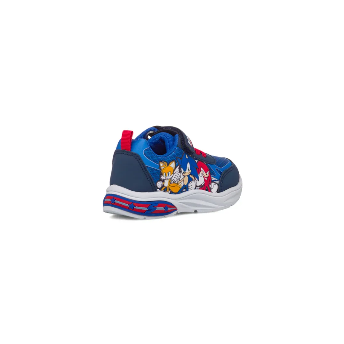 Sneakers blu da Bambino con luci nella tomaia e stampa Sonic