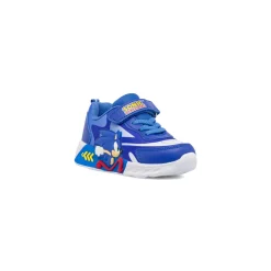 Sneakers blu da Bambino con luci e chiusura a strappo Sonic