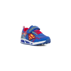 Sneakers blu da Bambino con luci e chiusura a strappo Superman
