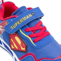 Sneakers blu da Bambino con luci e chiusura a strappo Superman