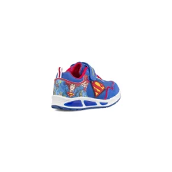 Sneakers blu da Bambino con luci e chiusura a strappo Superman