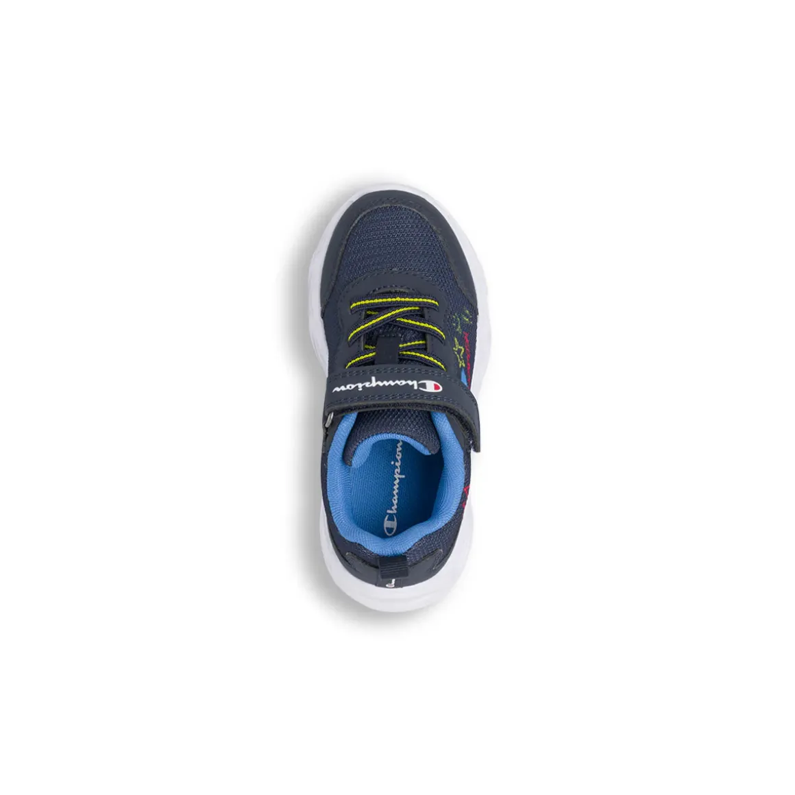 Sneakers blu da Bambino con strappo e luci Champion