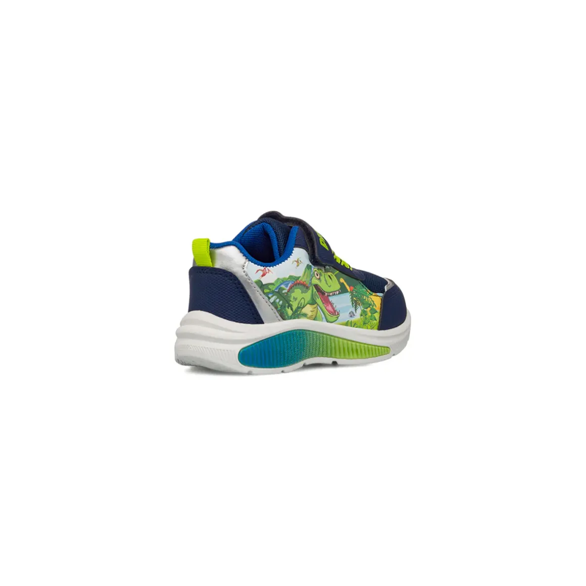 Sneakers blu da Bambino con stampa e luci Dinosauri