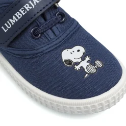Sneakers blu da Bambino in tela con Snoopy Peanuts Lumberjack