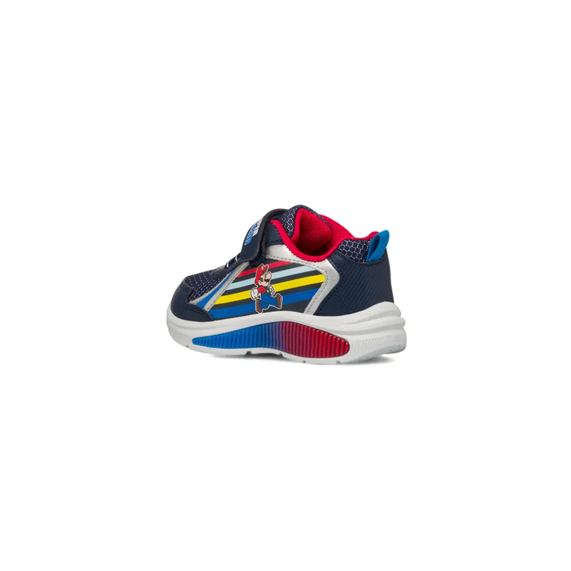 Sneakers blu da Bambino in tessuto traspirante con inserto Super Mario