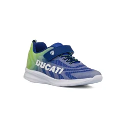 Sneakers blu da Ragazzo con strappo e Logo laterale Ducati