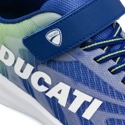 Sneakers blu da Ragazzo con strappo e Logo laterale Ducati