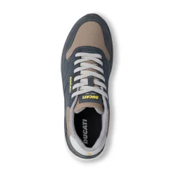 Sneakers blu da Uomo con dettaglio beige e logo Ducati