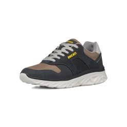 Sneakers blu da Uomo con dettaglio beige e logo Ducati
