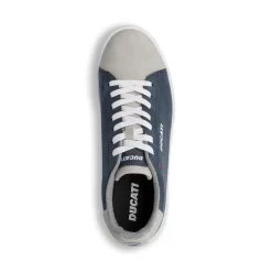 Sneakers blu da Uomo con dettagli beige e cuciture a contrasto Ducati