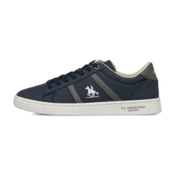 Sneakers blu da Uomocon dettaglio logo laterale U.S. Grand Polo