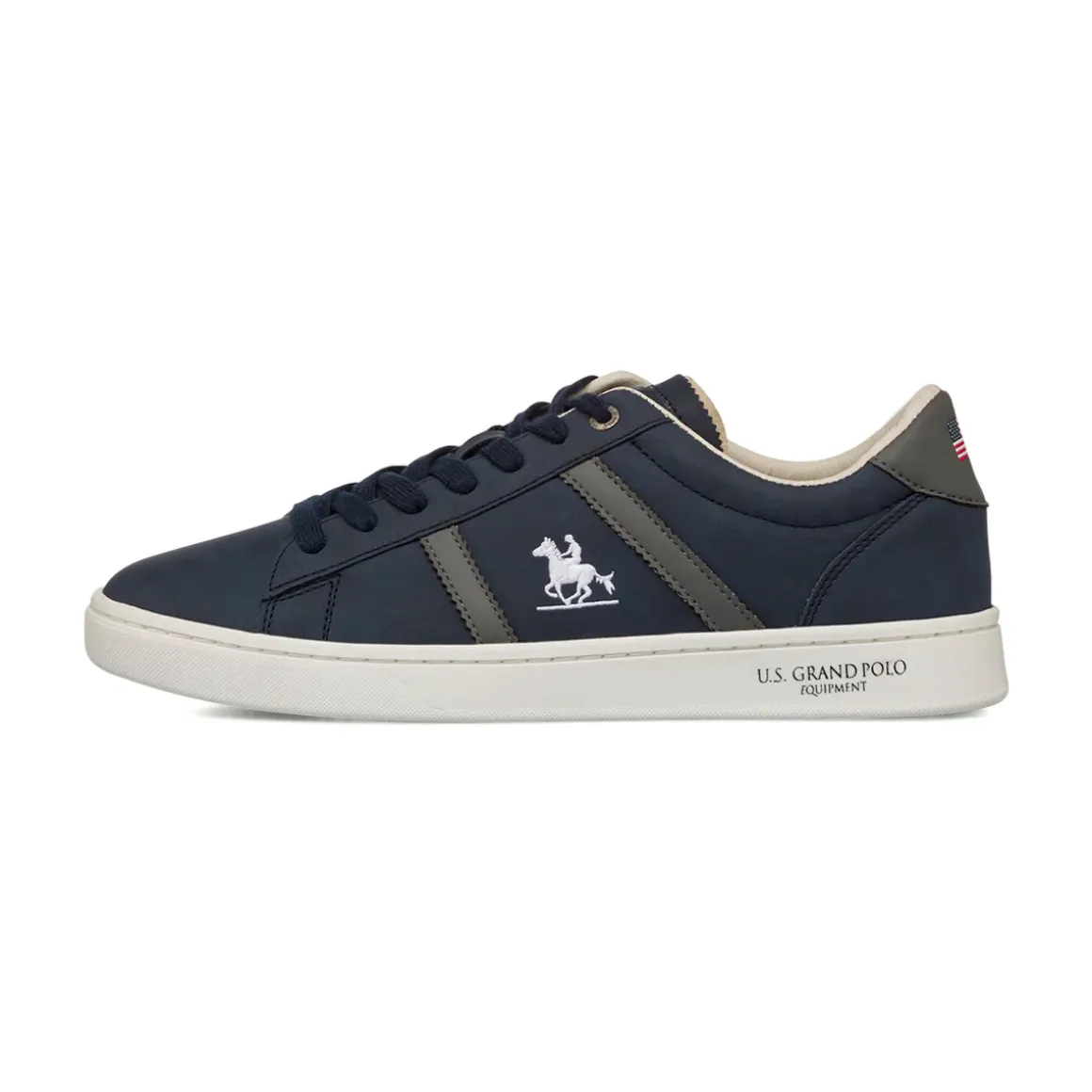 Sneakers blu da Uomocon dettaglio logo laterale U.S. Grand Polo