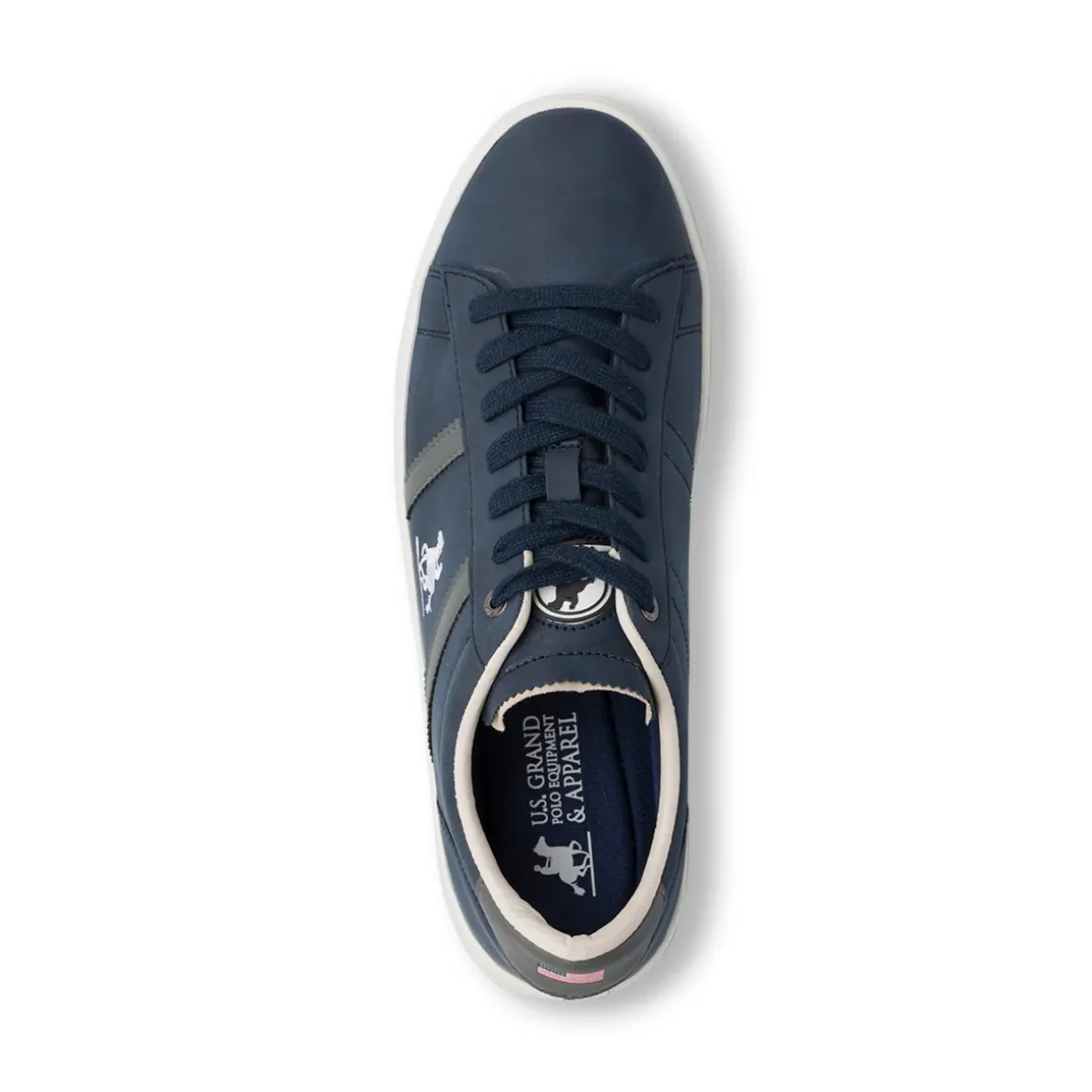 Sneakers blu da Uomocon dettaglio logo laterale U.S. Grand Polo