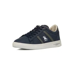 Sneakers blu da Uomocon dettaglio logo laterale U.S. Grand Polo