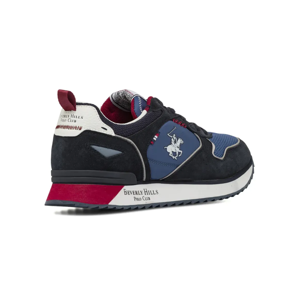 Sneakers blu da Uomo con inserti effetto suede Beverly Hills Polo Club