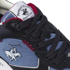Sneakers blu da Uomo con inserti effetto suede Beverly Hills Polo Club