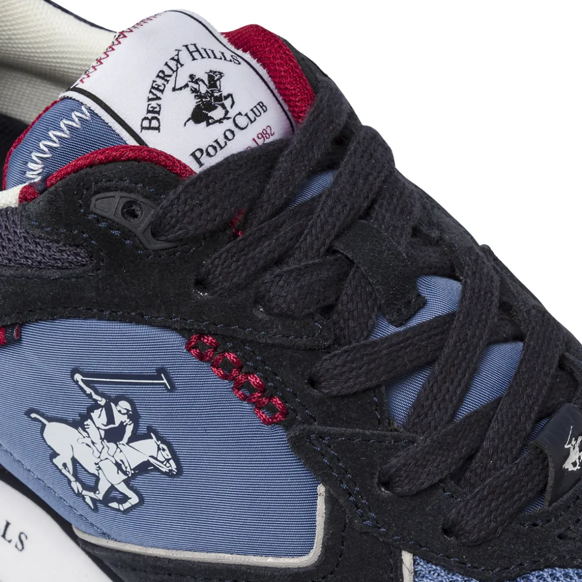 Sneakers blu da Uomo con inserti effetto suede Beverly Hills Polo Club