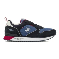 Sneakers blu da Uomo con inserti effetto suede Beverly Hills Polo Club