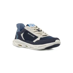 Sneakers blu da Uomo con inserti effetto scamosciato Navigare