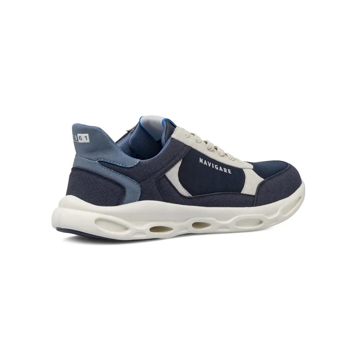 Sneakers blu da Uomo con inserti effetto scamosciato Navigare