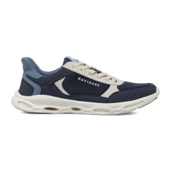 Sneakers blu da Uomo con inserti effetto scamosciato Navigare