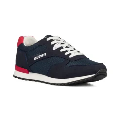 Sneakers blu da uomo con logo Ducati