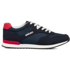 Sneakers blu da uomo con logo Ducati