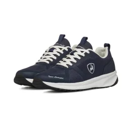 Sneakers blu da Uomo con logo laterale a contrasto bianco Tonino Lamborghini