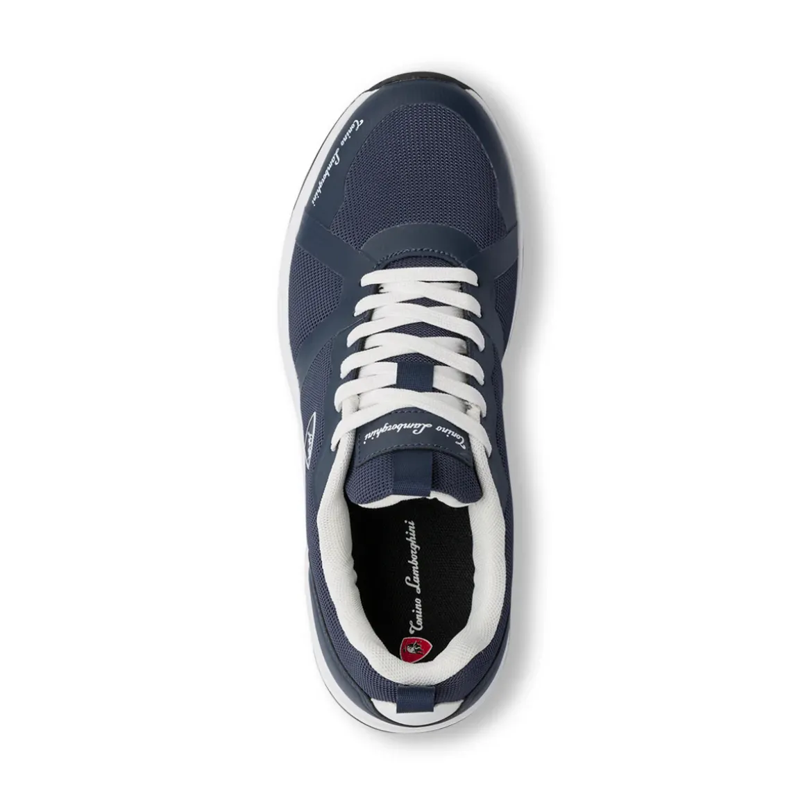 Sneakers blu da Uomo con logo laterale a contrasto bianco Tonino Lamborghini