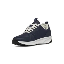 Sneakers blu da Uomo con logo laterale a contrasto bianco Tonino Lamborghini