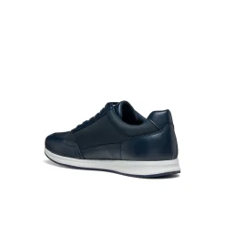 Sneakers blu da Uomo con suola traspirante e fondo a contrasto Geox