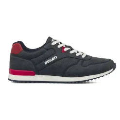 Sneakers blu da Uomo con tomaia effetto scamosciato Ducati