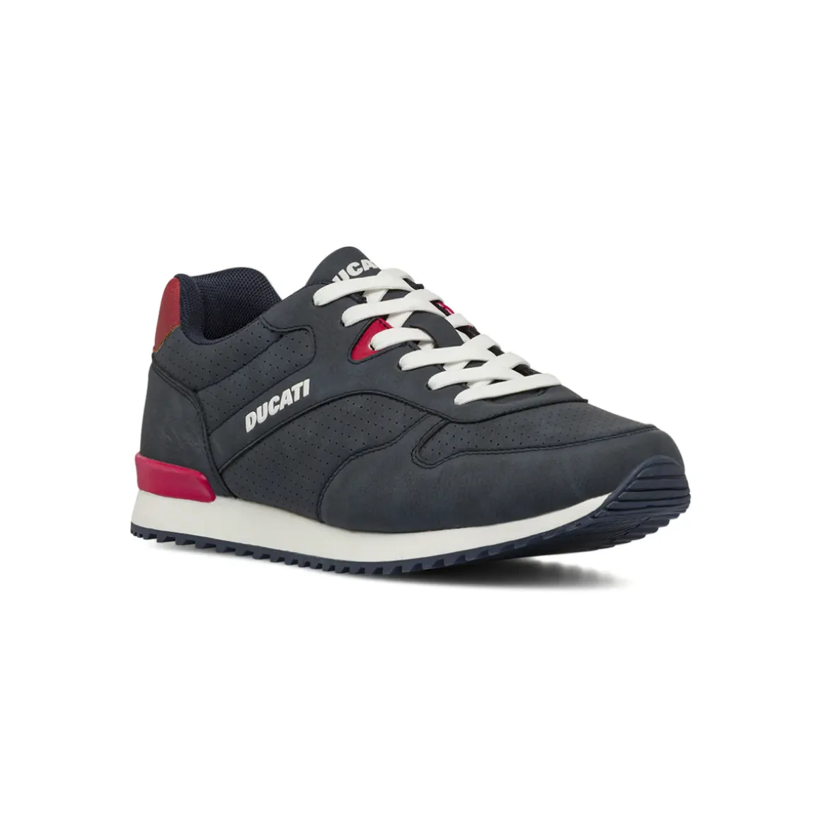 Sneakers blu da Uomo con tomaia effetto scamosciato Ducati