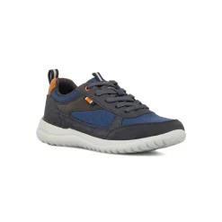 Sneakers blu da Uomo in Pelle con dettagli marroni Lumberjack