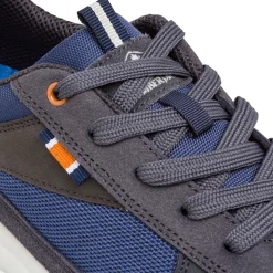 Sneakers blu da Uomo in Pelle con dettagli marroni Lumberjack