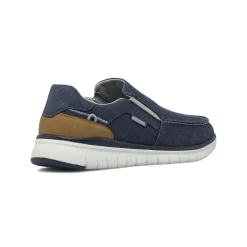 Sneakers Blu da Uomo Slip-on in tessuto effetto denim Glams