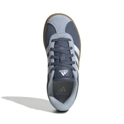 Sneakers blu e azzurre da ragazzo con strisce bianche adidas VL Court 3.0 K