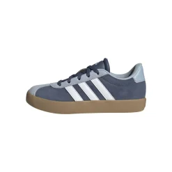 Sneakers blu e azzurre da ragazzo con strisce bianche adidas VL Court 3.0 K