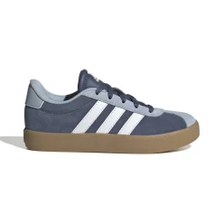 Sneakers blu e azzurre da ragazzo con strisce bianche adidas VL Court 3.0 K