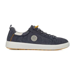 Sneakers blu effetto jeans in tessuto da Uomo con lacci elastici Glams